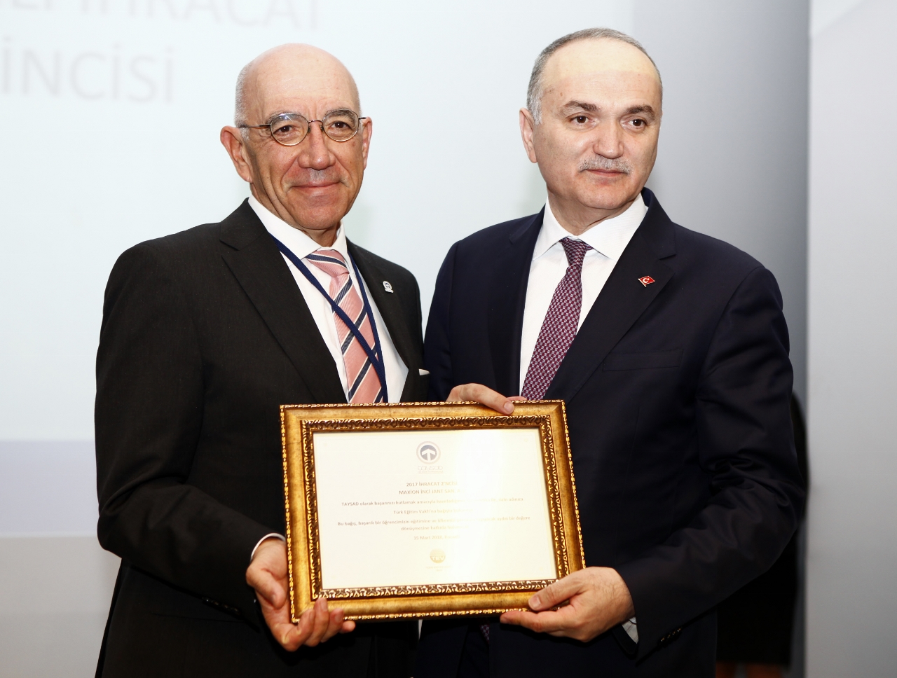 Maxion İnci’ye İhracat Başarı Ödülü